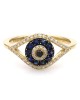 Effy Sapphire and Diamlnd Evil Eye Ring